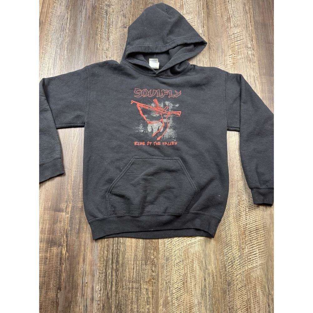 Vintage Y2K Soulfly Rise Of The Fallen Long Sleeve Band Hoodie Sepultura S